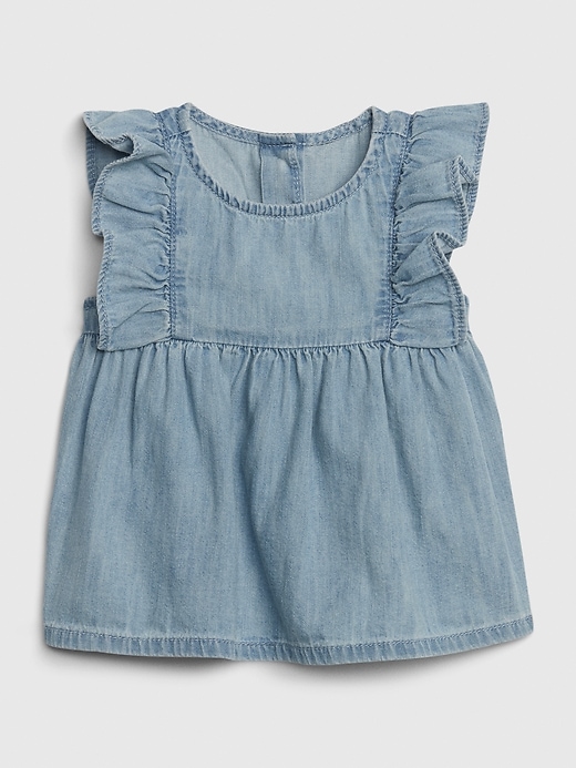 Image number 1 showing, Baby Ruffle Denim Top