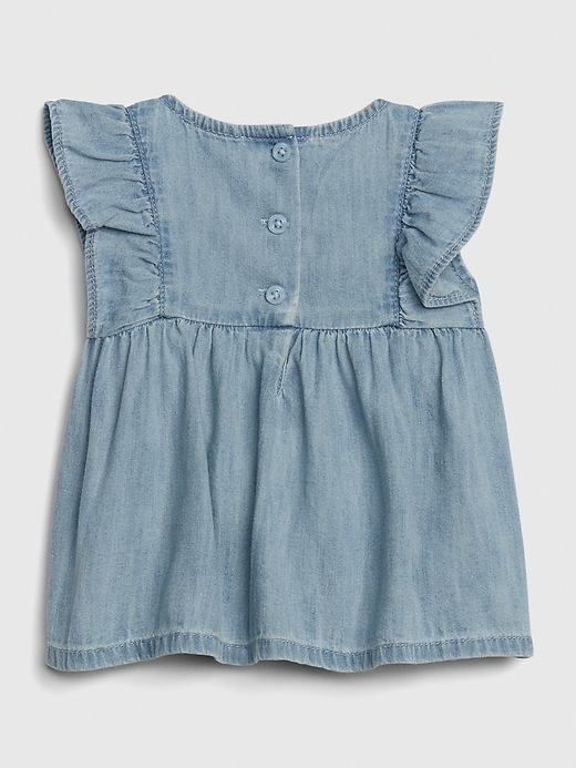 Image number 2 showing, Baby Ruffle Denim Top