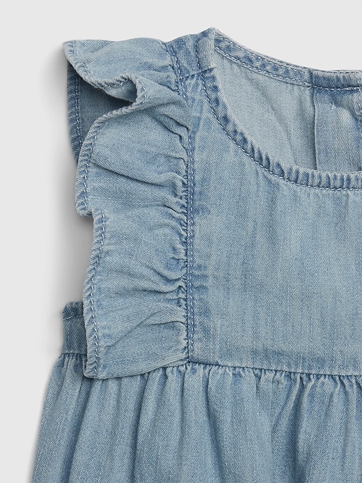 Image number 3 showing, Baby Ruffle Denim Top