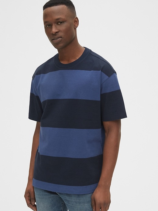 View large product image 1 of 1. Easy Heavyweight Stripe T-Shirt