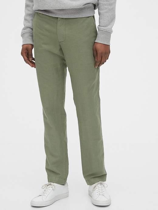 View large product image 1 of 1. Linen Khakis in Slim Fit