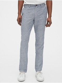 Linen Khakis In Slim Fit Gap