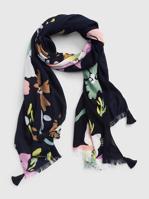 View large product image 1 of 1. Printed Oblong Scarf