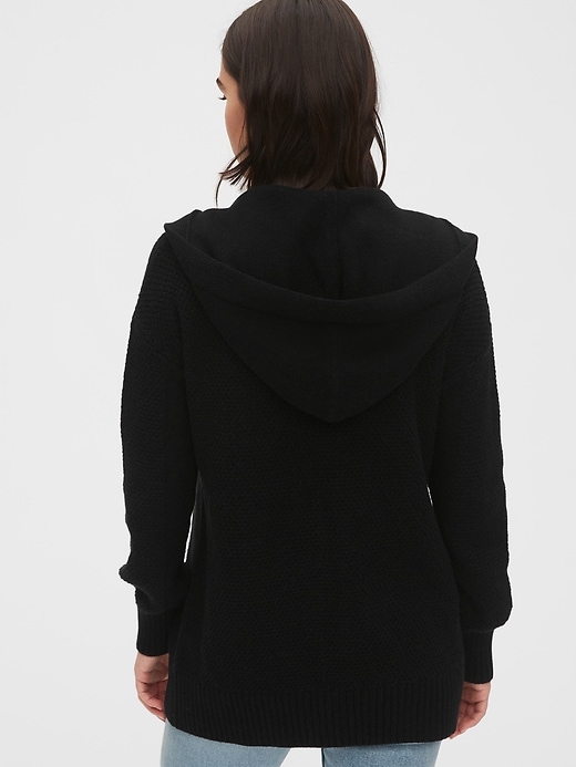 Image number 2 showing, Textured Open-Front Hoodie