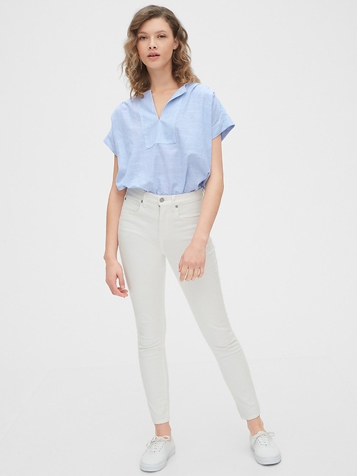 Image number 3 showing, Short Sleeve Popover Top