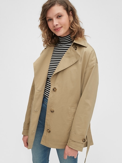Image number 1 showing, Short Trench Coat
