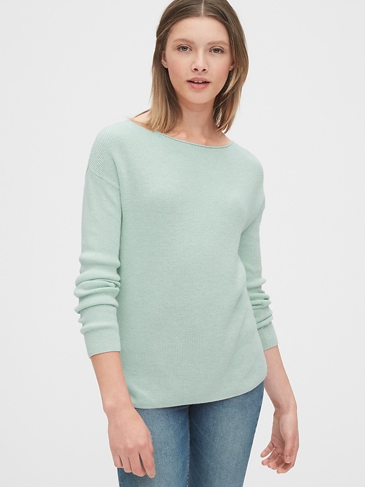 View large product image 1 of 1. True Soft Boatneck Sweater