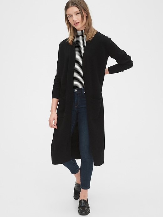 Image number 1 showing, Open-Front Duster Sweater