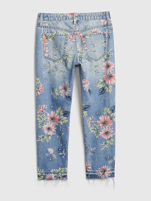 Image number 3 showing, Kids Floral Girlfriend Jeans