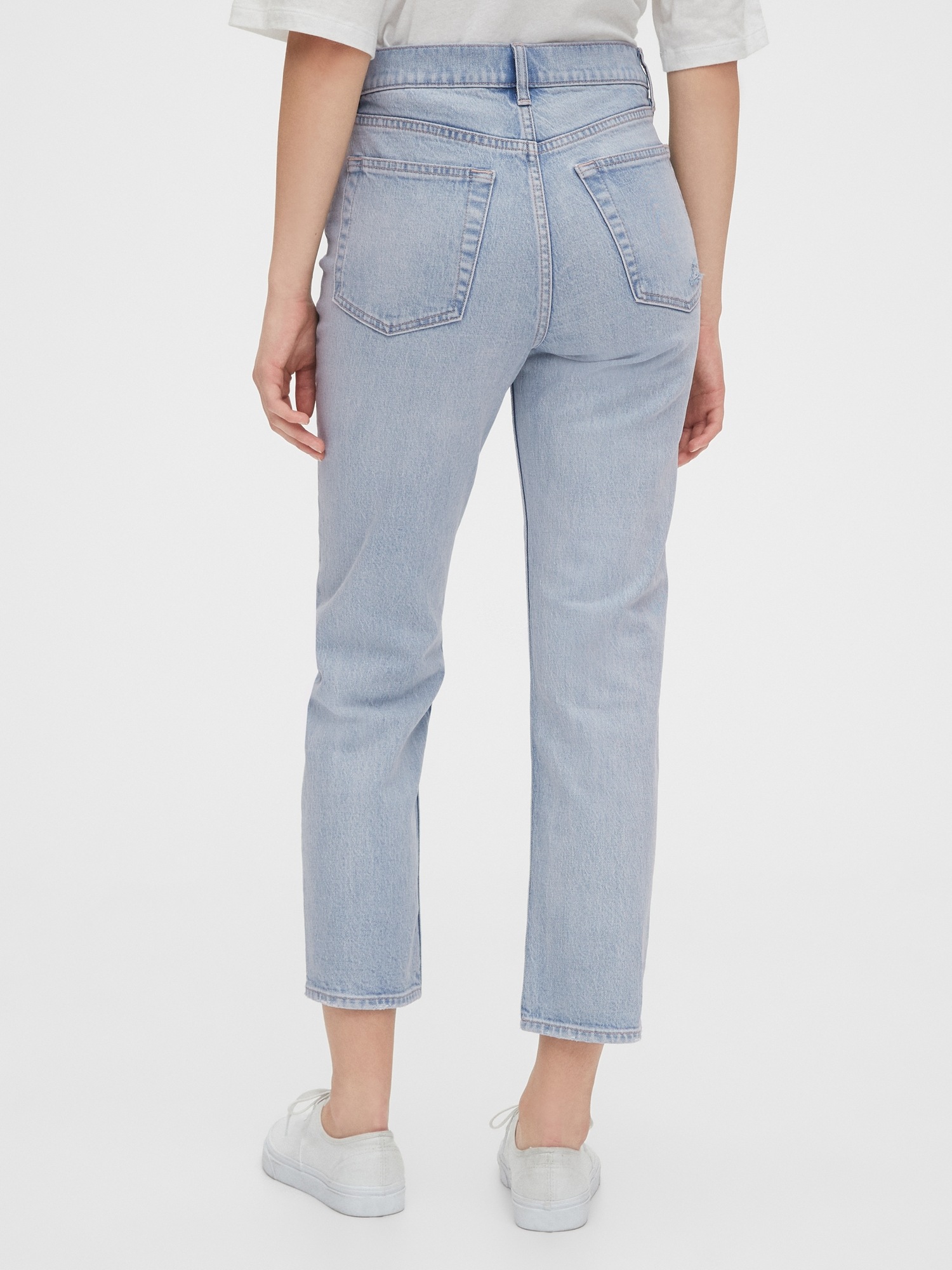 gap high rise cheeky straight jeans