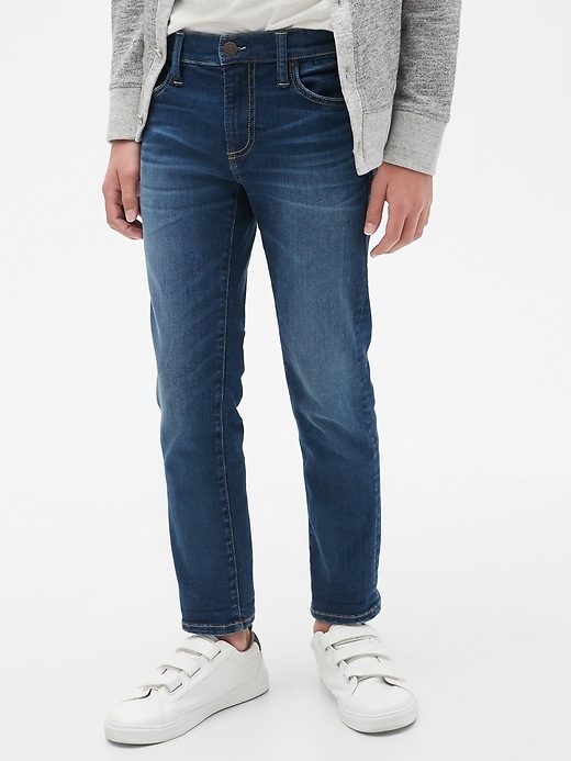 Image number 2 showing, Kids Organic Cotton Slim Taper Jeans with Stretch