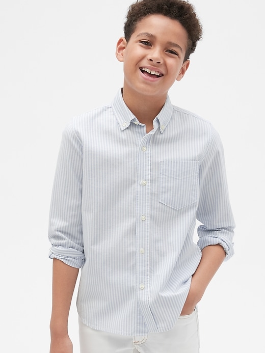 Image number 2 showing, Kids Stripe Oxford Shirt