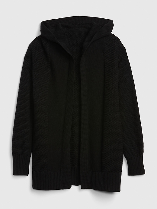 Image number 6 showing, Textured Open-Front Hoodie