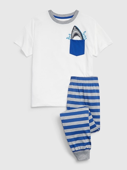 Image number 1 showing, Kids Shark Pocket PJ Set