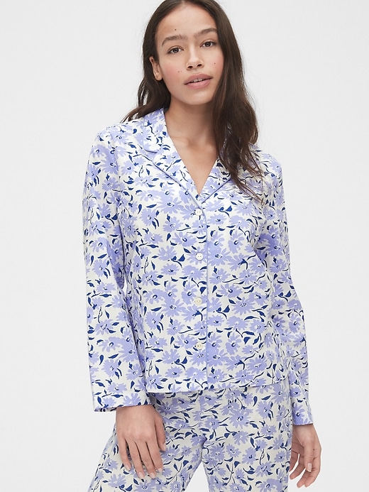 View large product image 1 of 1. Adult Pajama Shirt in Poplin