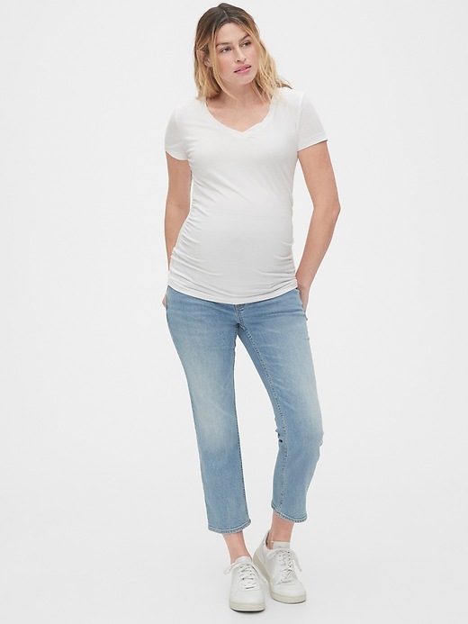 Image number 4 showing, Maternity Full Panel Cheeky Straight Jeans