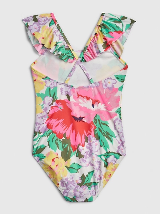 Image number 2 showing, Kids Floral Ruffle Swim One-Piece