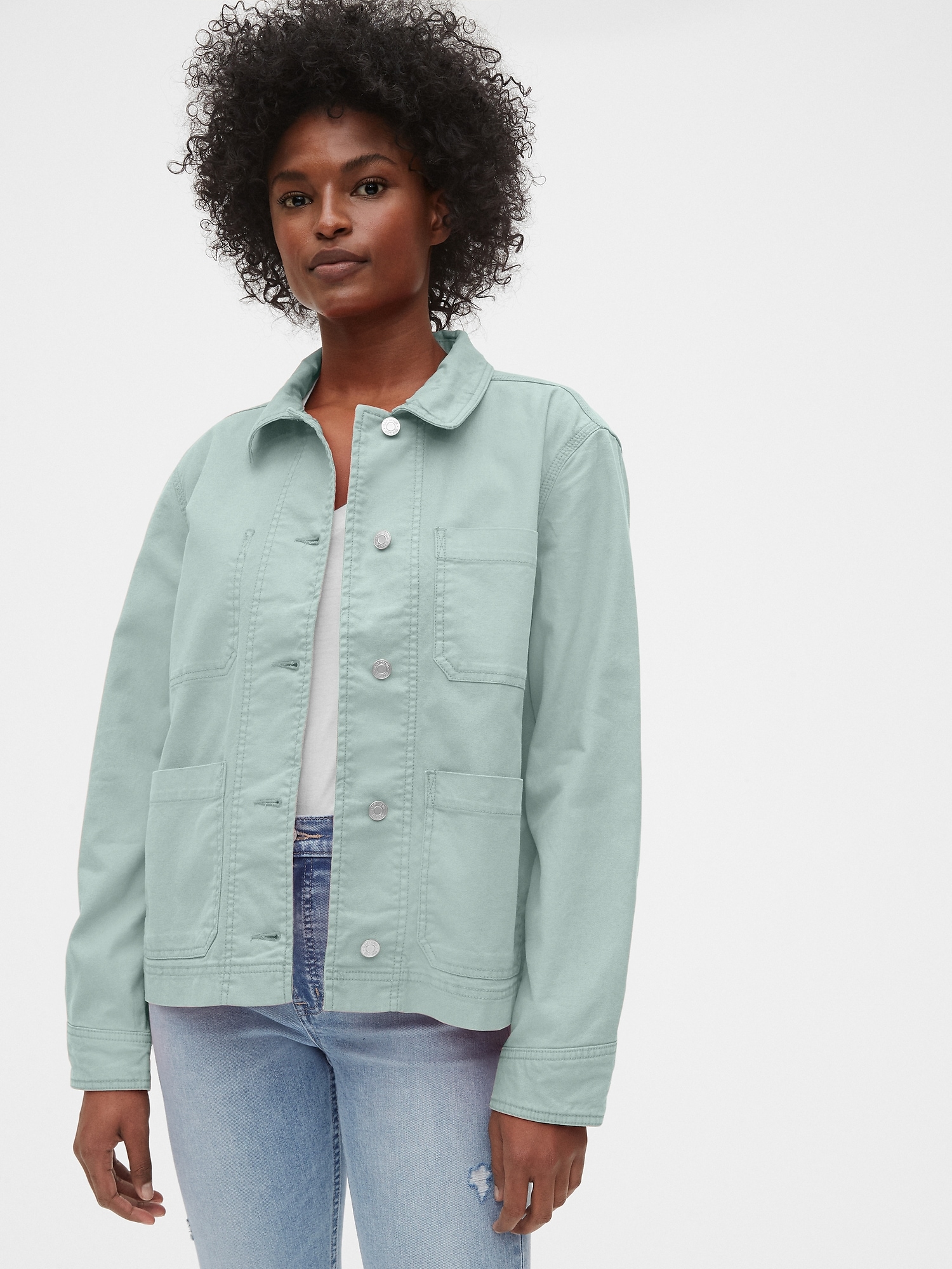 denim chore jacket womens