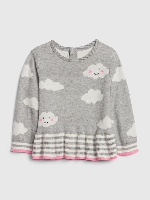 Image number 1 showing, Baby Cloud Peplum Sweater