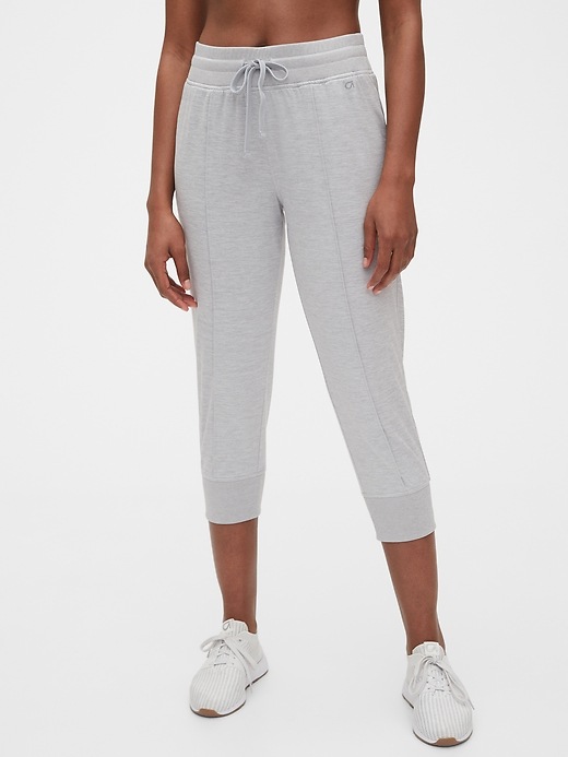 View large product image 1 of 6. GapFit Brushed Jersey Crop Joggers