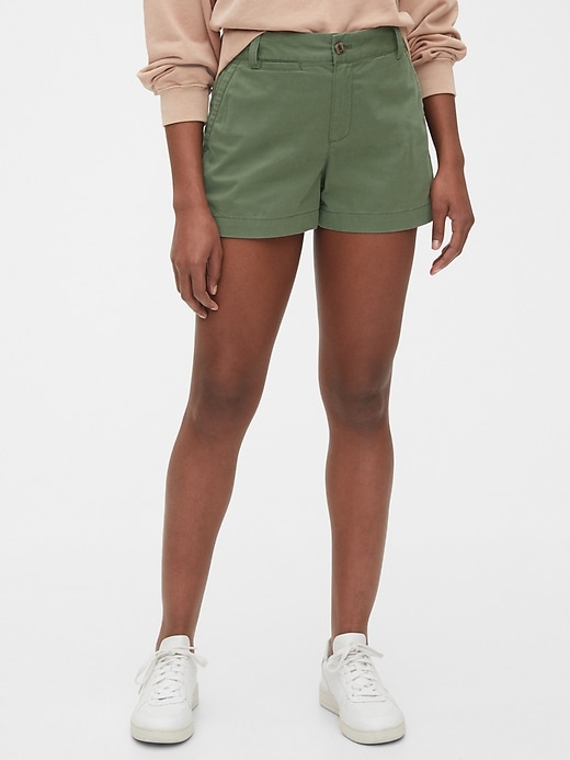 View large product image 1 of 1. 4" Khaki Shorts