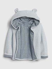 View large product image 3 of 3. Baby Brannan Bear Stripe-Lined Sweater