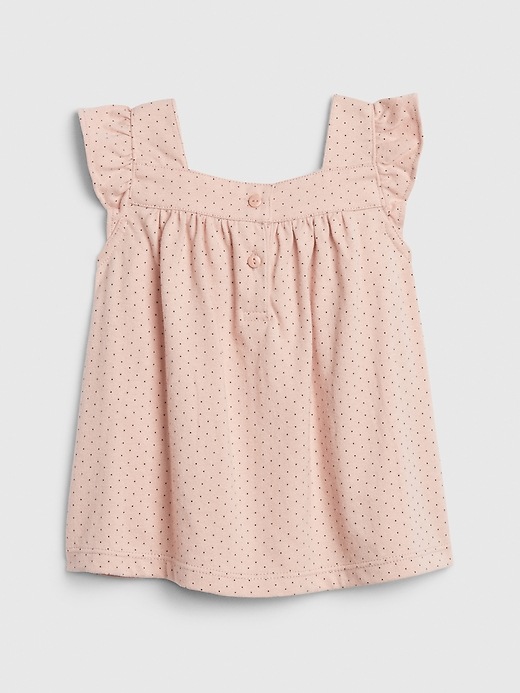 Image number 2 showing, Baby Organic Cotton Dot Top