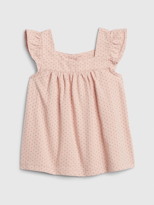 Image number 1 showing, Baby Organic Cotton Dot Top