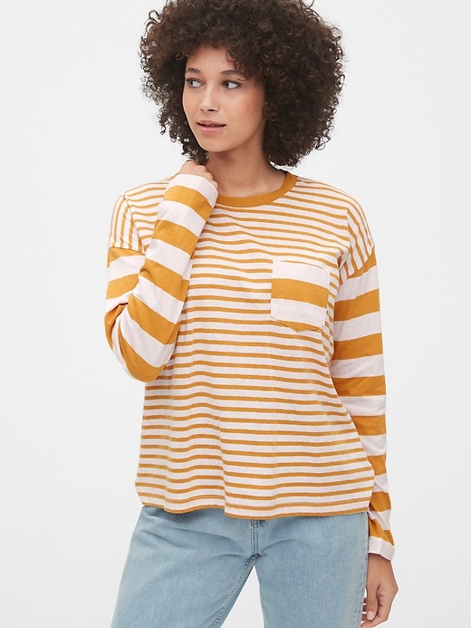 View large product image 1 of 1. Boxy Stripe T-Shirt
