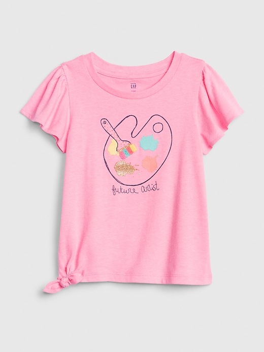 View large product image 1 of 1. Toddler Graphic Knot-Tie T-Shirt