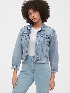 gap denim jacket with fur
