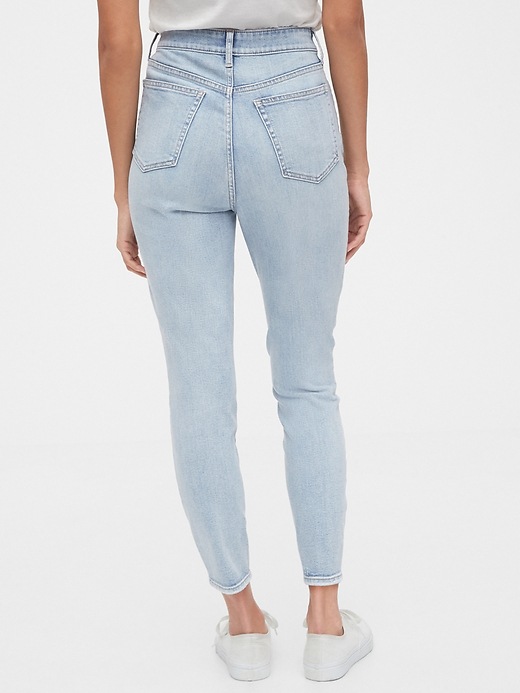 Image number 2 showing, Sky High Destructed Curvy True Skinny Ankle Jeans with Secret Smoothing Pockets