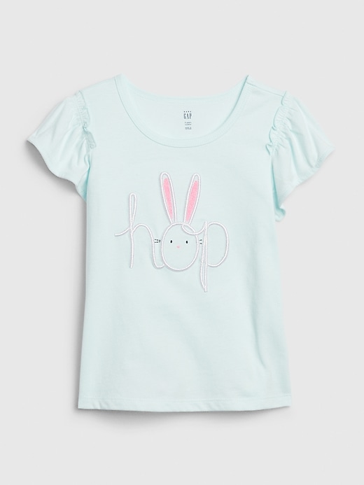 Image number 1 showing, Toddler Bunny Graphic Flutter T-Shirt