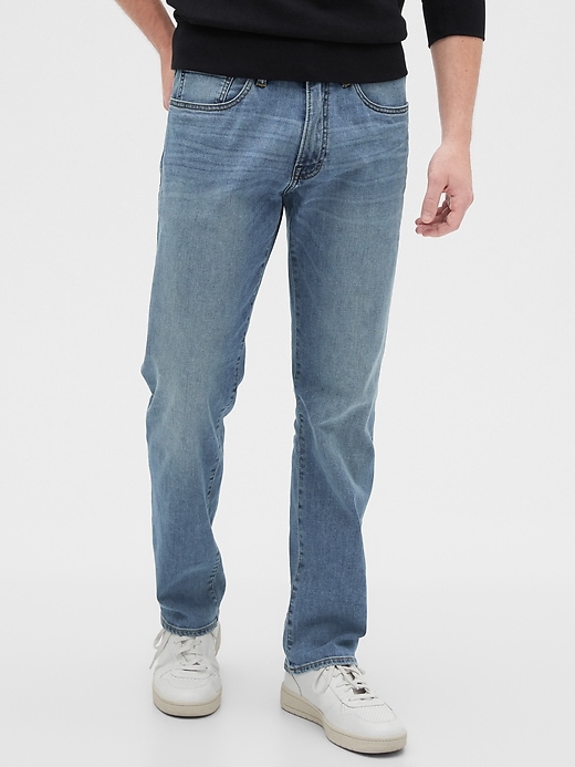 Image number 1 showing, Wearlight Straight Jeans with GapFlex