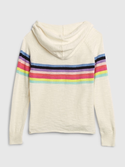 Image number 3 showing, Kids Chest-Stripe Hoodie Sweater