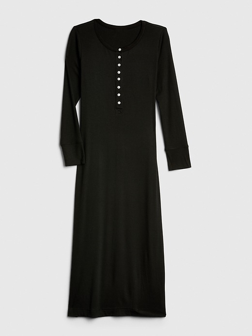 Image number 6 showing, Ribbed Henley Midi Dress