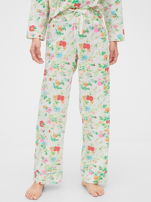 Image number 4 showing, Relaxed Pajama Pants in Poplin