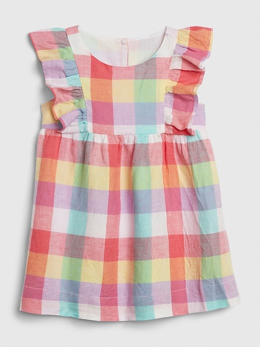 Image number 1 showing, Baby Cascade Ruffle Plaid Dress