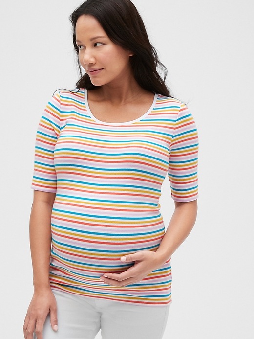 View large product image 1 of 1. Maternity Modern Scoopneck T-Shirt
