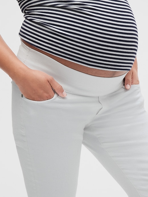 Image number 3 showing, Maternity Demi Panel True Skinny Jeans