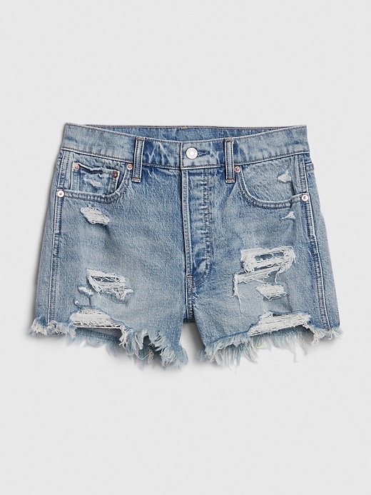 Image number 6 showing, High Rise Destructed Cheeky Shorts