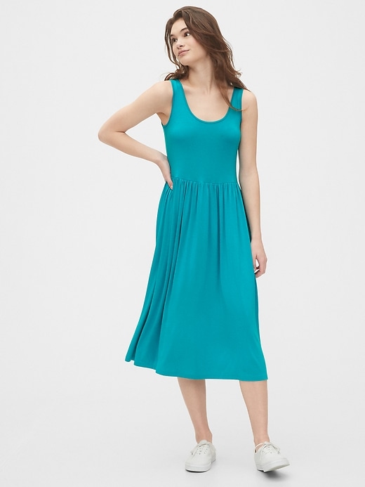 View large product image 1 of 1. Scoopneck Midi Dress