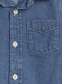 View large product image 3 of 3. Toddler Short Sleeve Denim Shirt