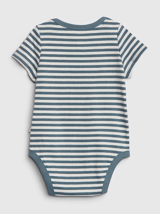 Image number 2 showing, Baby Organic Cotton Stripe Bodysuit
