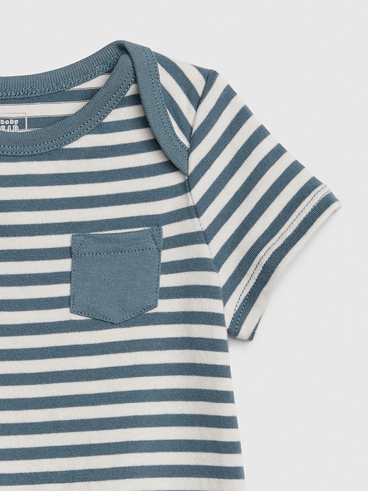 Image number 3 showing, Baby Organic Cotton Stripe Bodysuit
