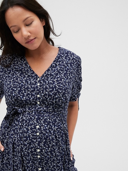 Image number 4 showing, Maternity Print Button-Front Dress
