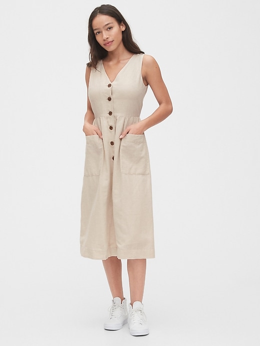 Image number 3 showing, Button-Front Midi Dress