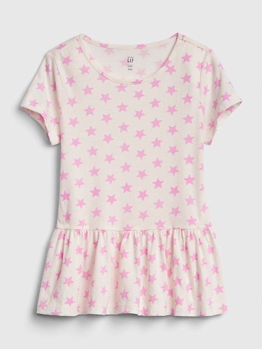View large product image 1 of 1. Toddler Peplum Tunic T-Shirt