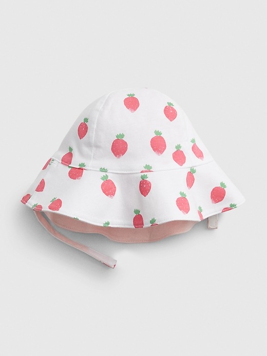 Image number 1 showing, Baby Strawberry Reversible Bucket Hat