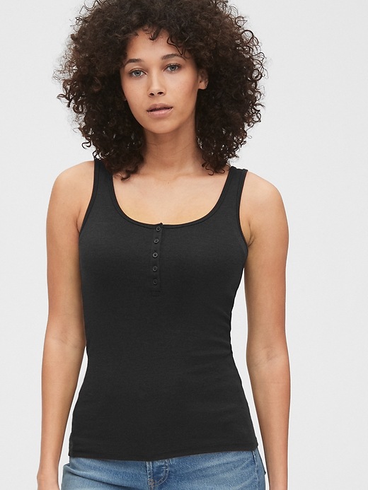 Image number 10 showing, Modern Henley Tank Top